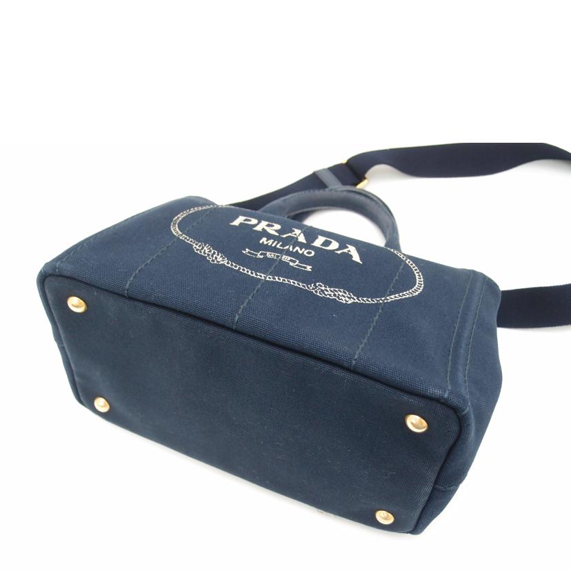 PRADA プラダ キャンバス 斜め掛け 紺 レディース/カナパミニ2wayトート/ネイビー/1BG439//204/ABランク/69