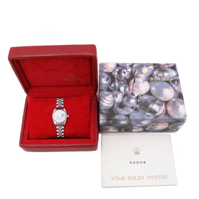ROLEX ロレックス 2001年頃製造 ネイビー文字盤/デイトジャスト・レディース・SS×WG/K番/79174//K47**********/SAランク/69