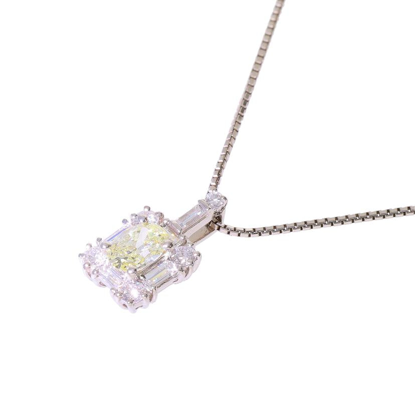 / ◎ PT900/850ダイヤネックレス0.733/0.63ct//Aランク/75