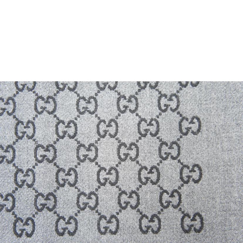 GUCCI グッチ/GG柄ウールマフラー/グレー//Aランク/75