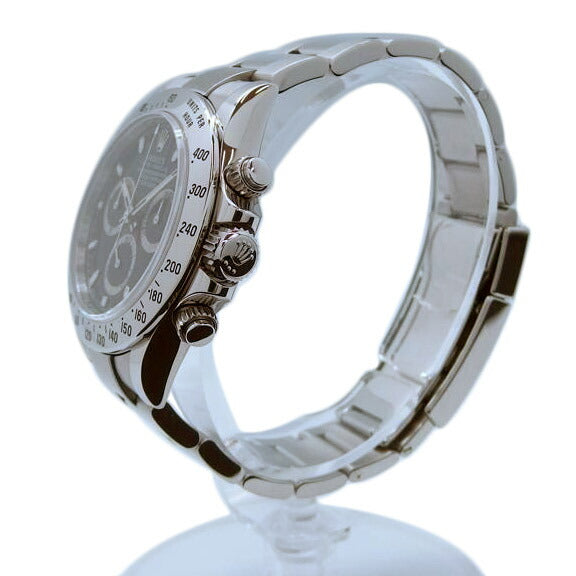 ROLEX ロレックス 腕時計 2009年頃製造 ルーレット ステンレス メンズ/コスモグラフ・デイトナ/黒文字盤/09年製/116520//V86****/Aランク/82