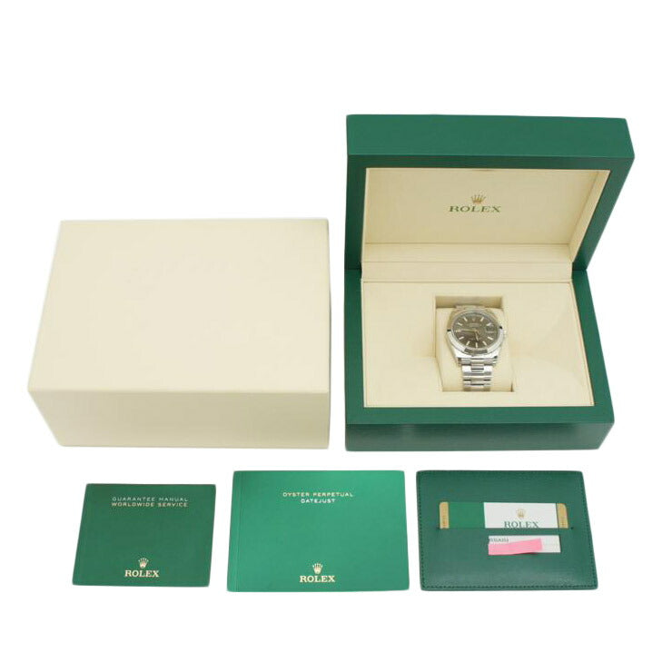 ROLEX ロレックス ランダムシリアル ギャラ2019年日付 シルバー文字盤 オイスターブレス ステンレス メンズ/デイトジャスト41・スレート/ランダム番/126300//X53*****/ABランク/03