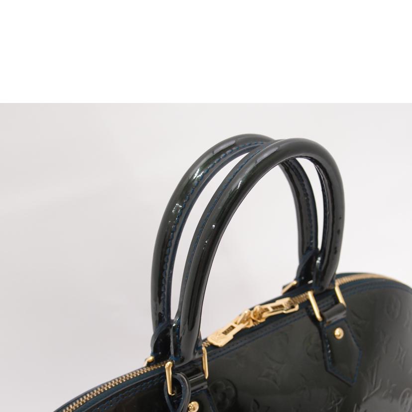 LOUIS VUITTON ルイヴィトン ビトン ハンドバッグ エナメル 緑 レディース/アルマGM/ヴェルニ/ブルーニュイ/M93682//MI1***/Aランク/69