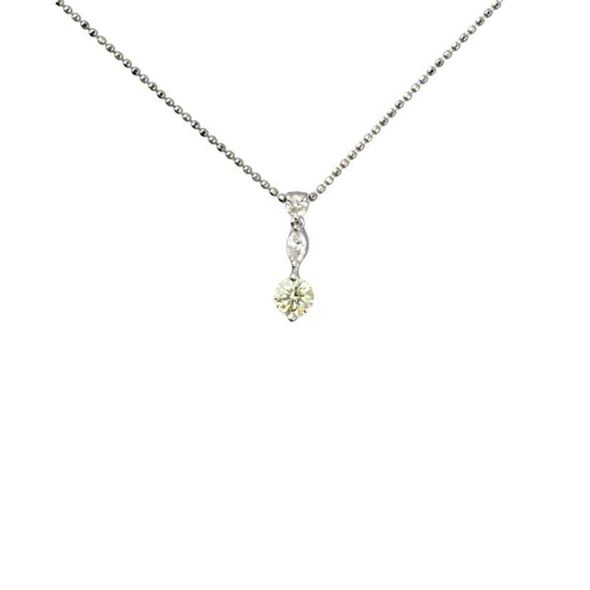 Pt85/900/Ptダイヤネックレス 0.34/0.13/3.4//0.34/0.13/Aランク/75