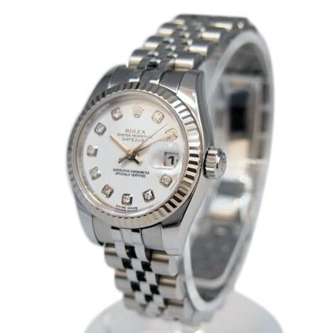 ROLEX ロレックス/デイトジャスト/ホワイト10Pダイヤ/自動巻き/179174G//P06107X2/Aランク/13