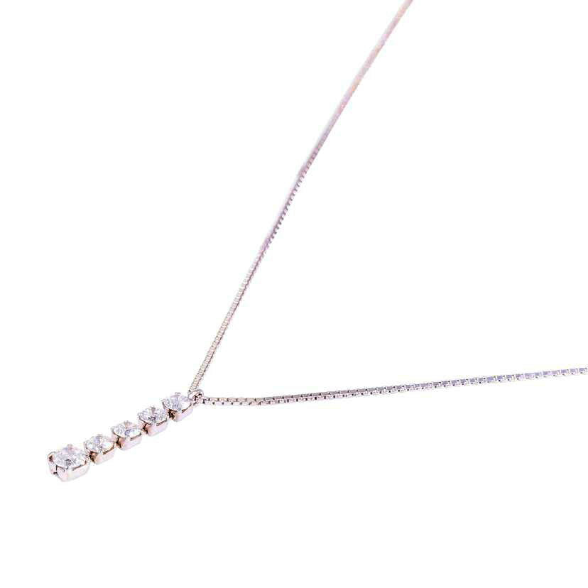 / K18WGダイヤネックレス0.30ct//Aランク/71