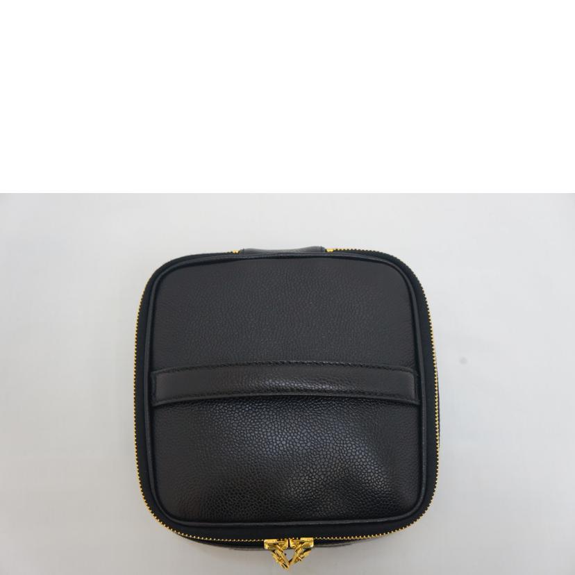 CHANEL シャネル/ヴィンテージ/キャビアスキンバニティ/GD金具/A07058//4273648/SAランク/09
