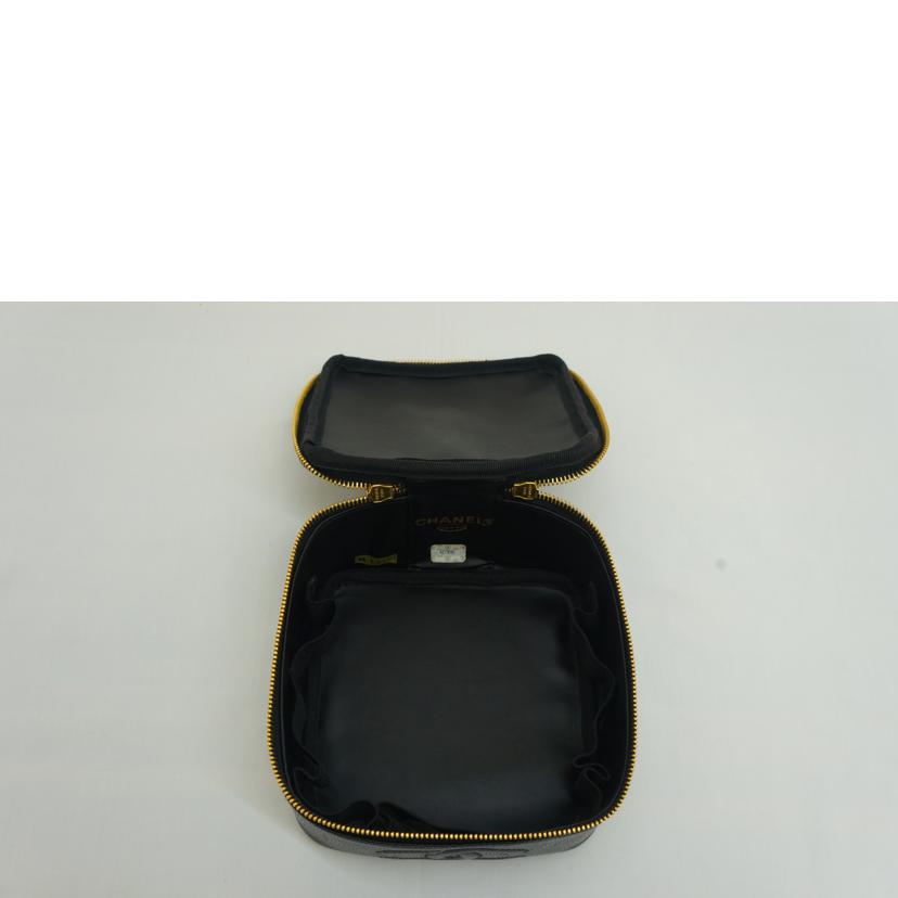 CHANEL シャネル/ヴィンテージ/キャビアスキンバニティ/GD金具/A07058//4273648/SAランク/09