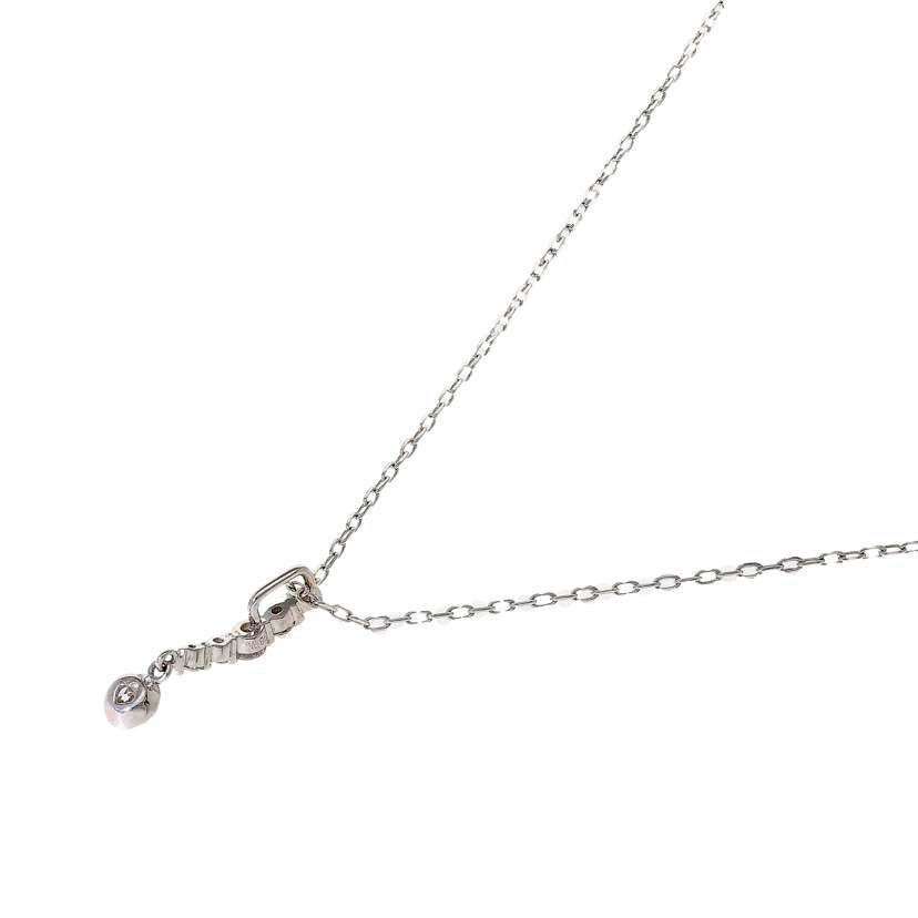 / K18WGダイヤネックレス0.10/0.11ct//Aランク/63