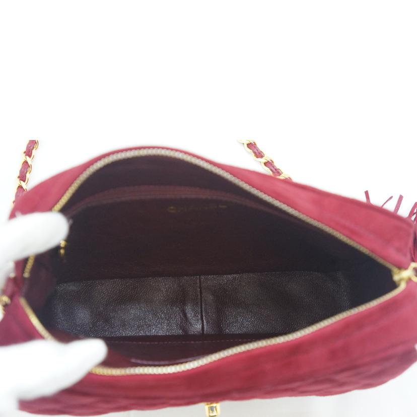 CHANEL シャネル/ヴィンテージ/マトラッセ/フリンジ/スエード/ボルドー/A03739//2933579/ABランク/09