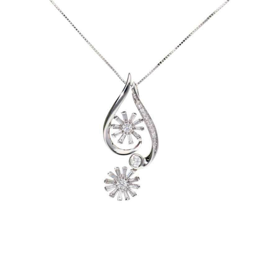 / K18WGダイヤネックレス 1.00ct//Aランク/75