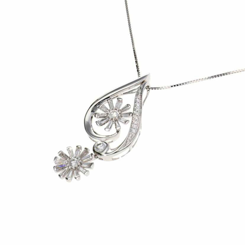 / K18WGダイヤネックレス 1.00ct//Aランク/75