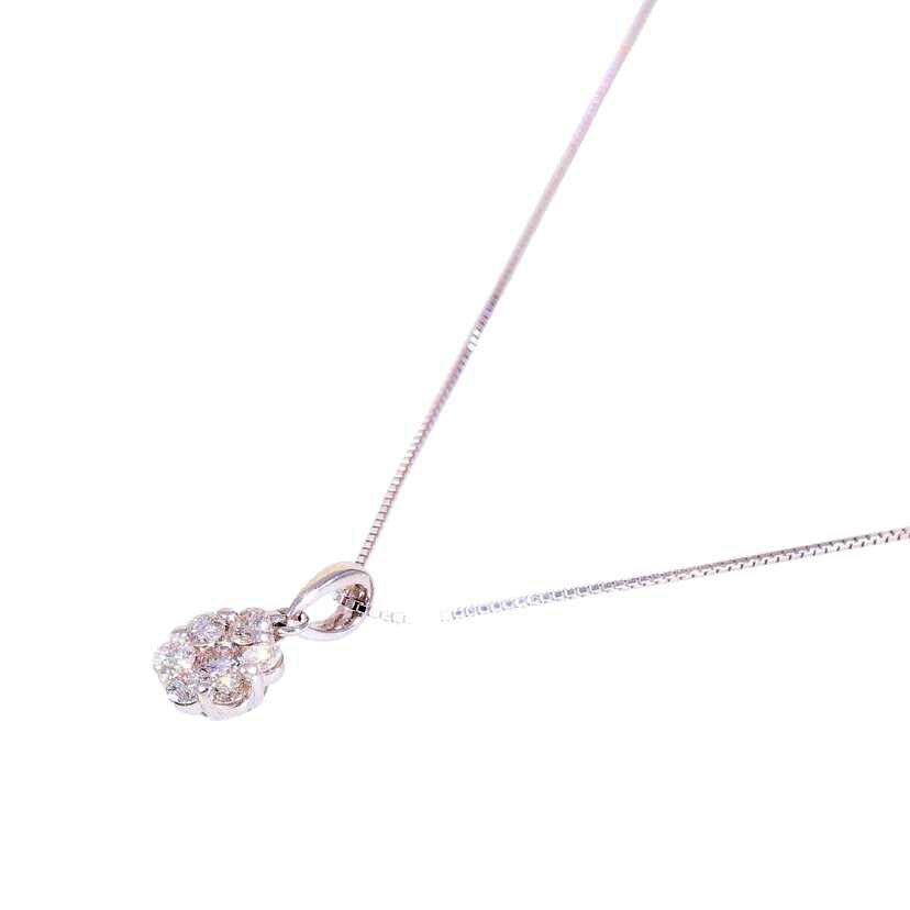 / K18WGダイヤネックレス0.50ct//Aランク/71