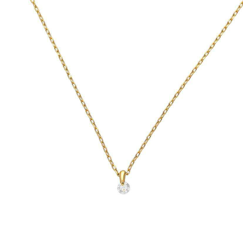 / K18ダイヤネックレス0.14ct//Aランク/63
