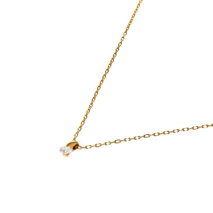 / K18ダイヤネックレス0.14ct//Aランク/63
