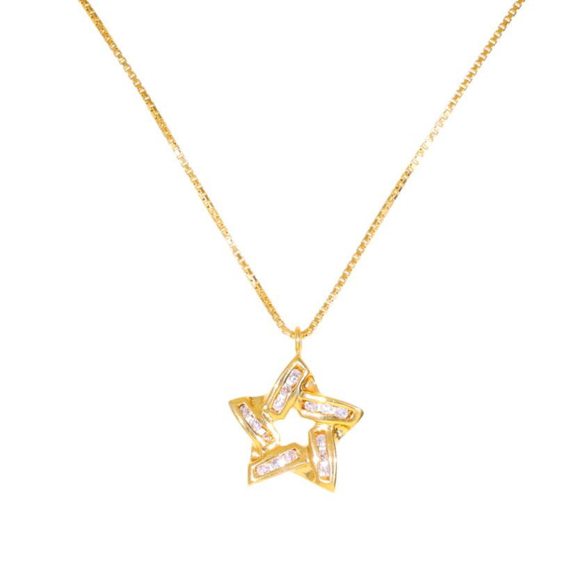 / K18ダイヤネックレス0.20ct//Aランク/78