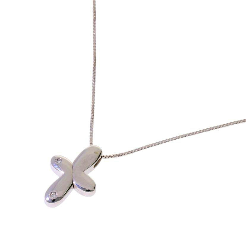 / K18WGダイヤネックレス0.29ct//ABランク/78