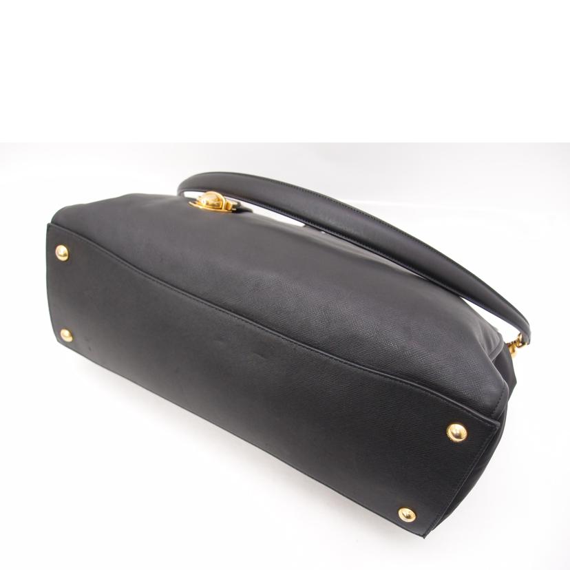 PRADA プラダ ミニボストンバック ショルダーバッグ 黒 ゴールド金具 肩掛け レディース/レザー2wayハンド/ブラック/BL0620//172******/Aランク/69