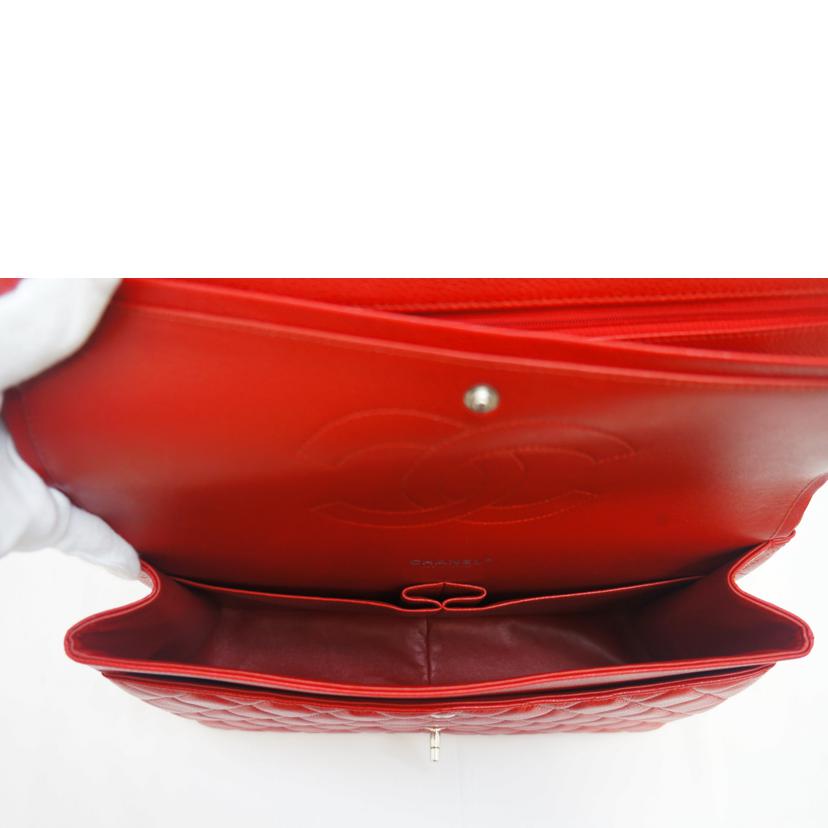 CHANEL シャネル/デカマトラッセ/キャビアスキン/Wフラップチェーンショルダー/赤/A58601//14883353/SAランク/09