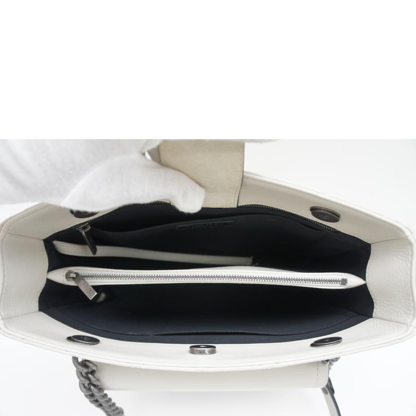 CHANEL シャネル/マトラッセ/ソフトキャビアチェーントート/ホワイト//25045020/Aランク/75