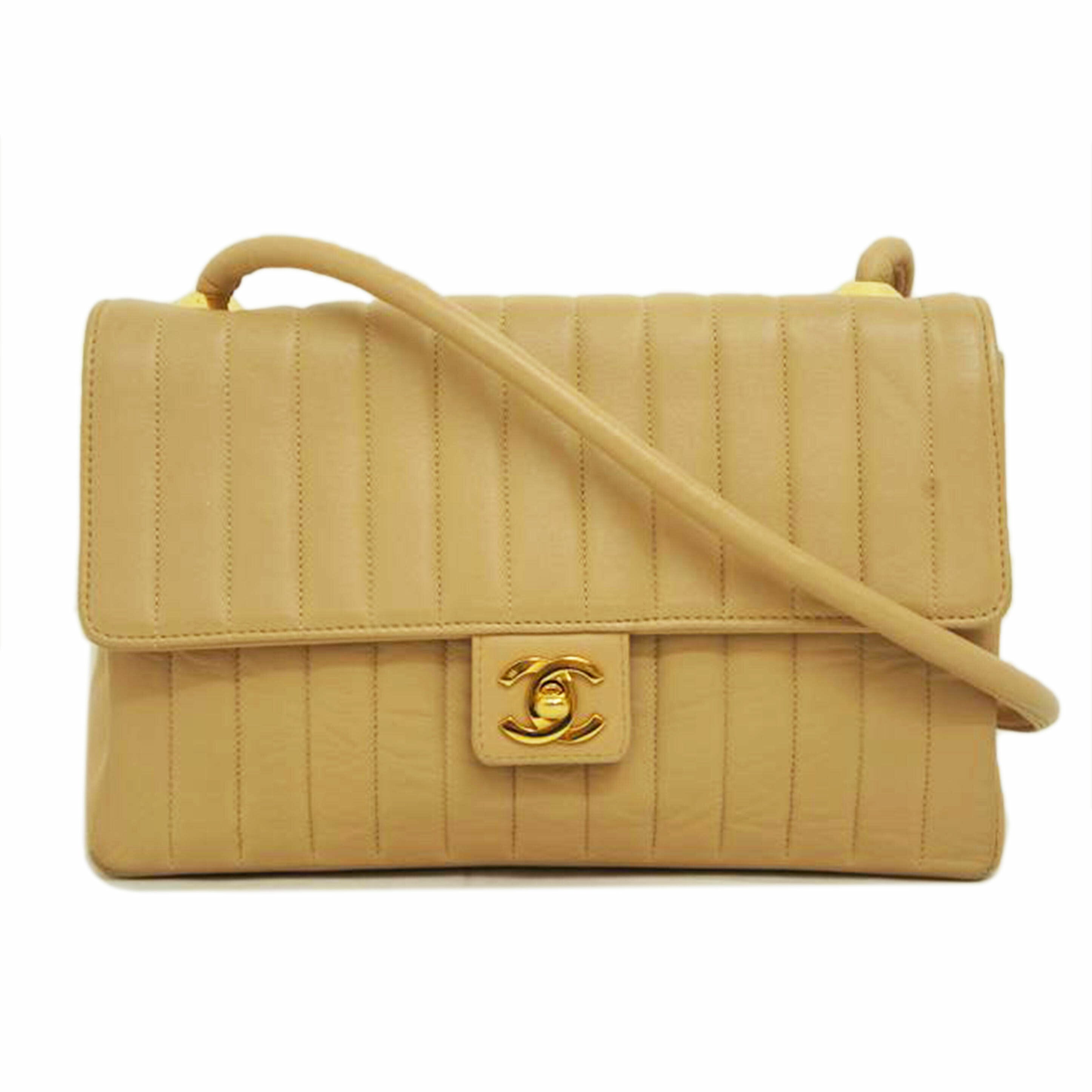 CHANEL シャネル/ヴィンテージ/縦ステッチショルダー/ラムスキン//1907994/Bランク/09