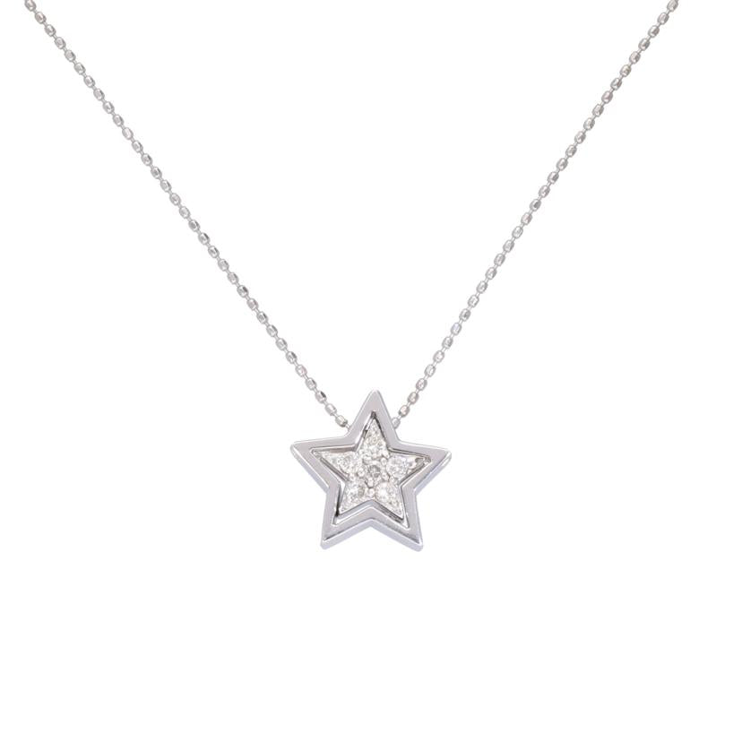 / K18WGダイヤネックレス0.12ct//Aランク/88