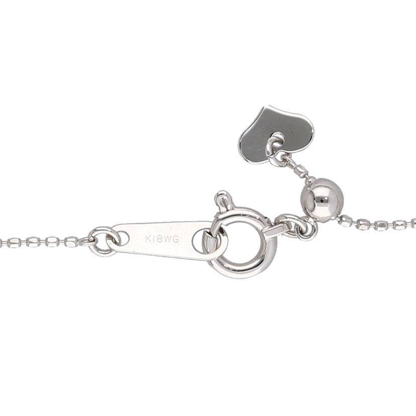/ K18WGダイヤネックレス0.12ct//Aランク/88