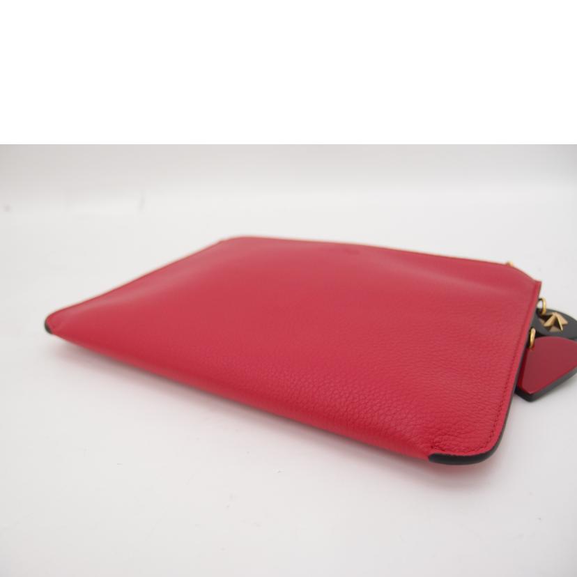 C.LOUBOUTIN クリスチャンルブタン 赤 セカンドバッグ ポーチ ハートチャーム レディース/ルビキュート・エンパイアチャームクラッチ/レッド/185073//SAランク/69