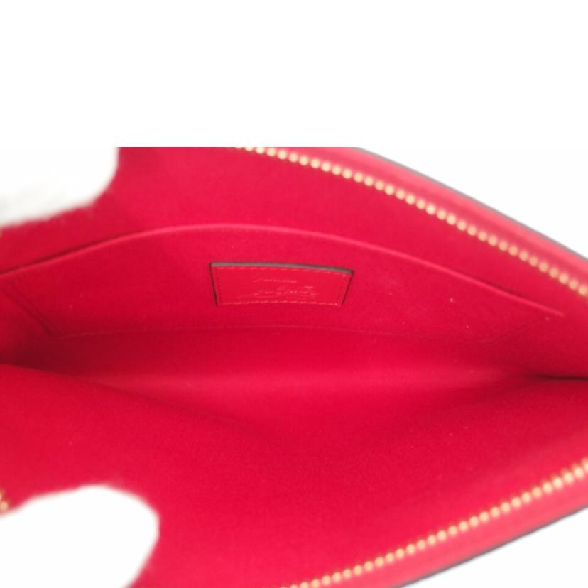 C.LOUBOUTIN クリスチャンルブタン 赤 セカンドバッグ ポーチ ハートチャーム レディース/ルビキュート・エンパイアチャームクラッチ/レッド/185073//SAランク/69