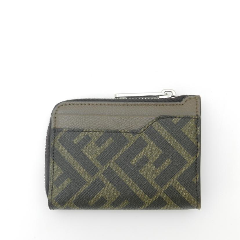 FENDI フェンディ 小銭入れ コインケース /ズッカ柄L字ファスナーカードケース/ブラウン/7M0341//07528396/SAランク/69