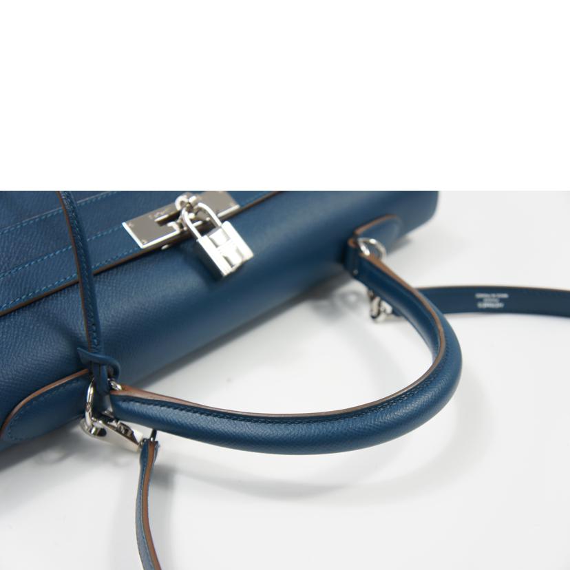 HERMES エルメス/ケリー35/エプソン/ブルータラサ×ホワイト/V金具//□R刻印Ω55/SAランク/75