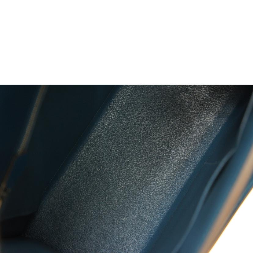 HERMES エルメス/ケリー35/エプソン/ブルータラサ×ホワイト/V金具//□R刻印Ω55/SAランク/75