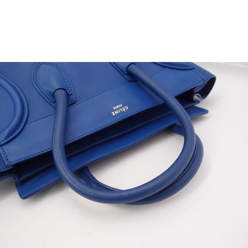 CELINE セリーヌ ハンドバック トートバック 青 レディース/ラゲージミニショッパー/ブルー//F-U******/Aランク/69