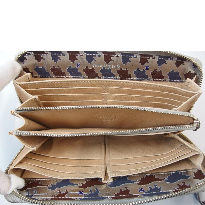 ebagos/レザー長財布 ティラノサウルス シルバー/3164SL//SAランク/83