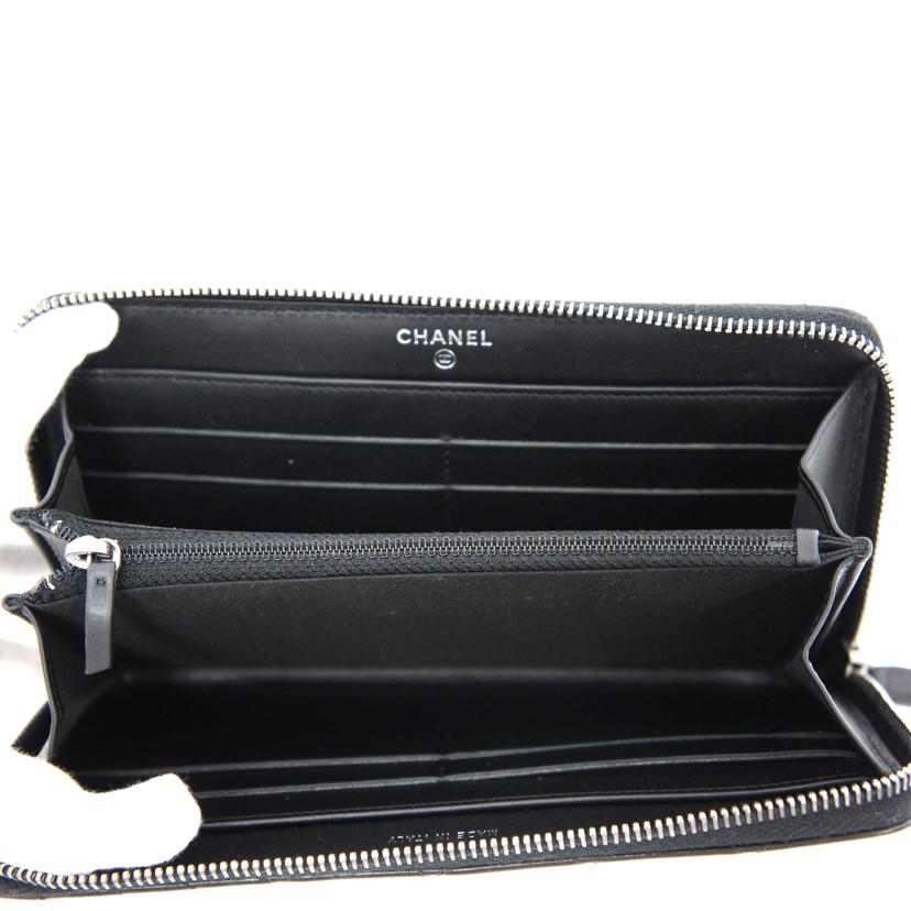 CHANEL シャネル/ボーイシャネルシェブロン長財布//206*****/Aランク/75