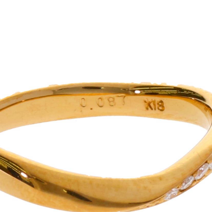 K18/K18PGダイヤリング0.087/#9/2.4//0.087/Aランク/75