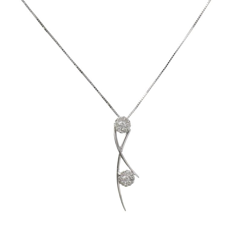 K18WGダイヤネックレス0.48ct//Aランク/95