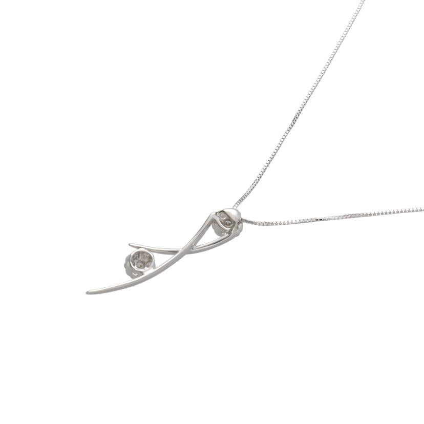 K18WGダイヤネックレス0.48ct//Aランク/95