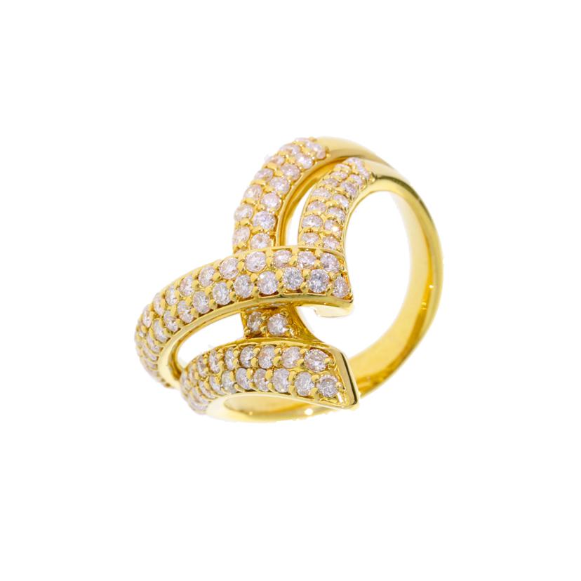 / K18ダイヤリング1.00/#13//Aランク/75