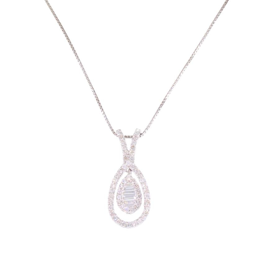 / K18WGダイヤネックレス0.50ct//Aランク/78