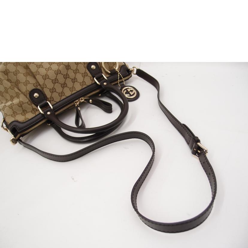 GUCCI グッチ ハンド こげ茶 レディース/スーキーGGキャンバス2wayトート/ブラウン/247902//502752/Aランク/69