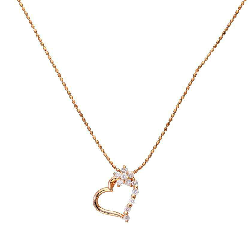 / K14ダイヤネックレス0.19ct//ABランク/63