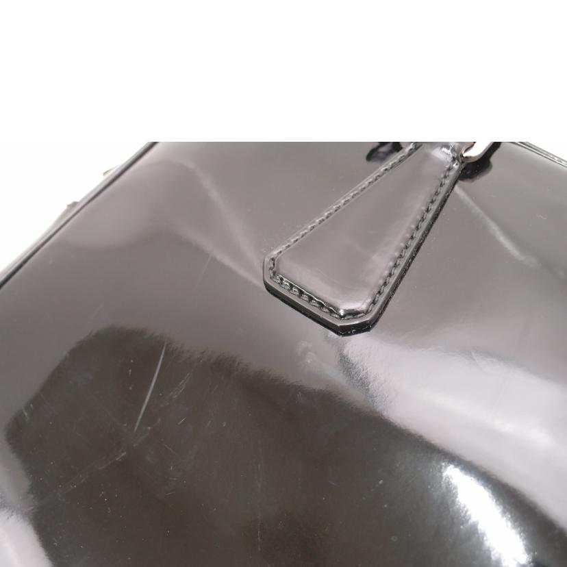 PRADA プラダ ブリーフケース ハンドバック 黒/エナメルビジネスバック/ブラック/VA0891//11 */Aランク/69