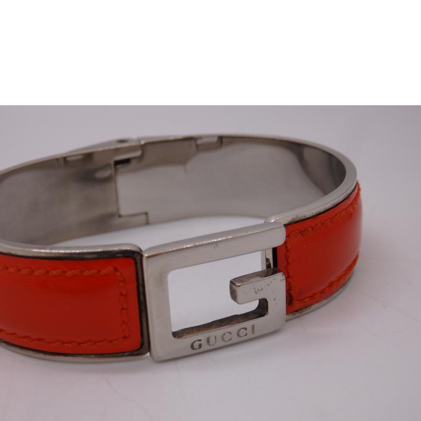 GUCCI グッチ/エナメル/Gモチーフ/バングル/オレンジ//Bランク/02