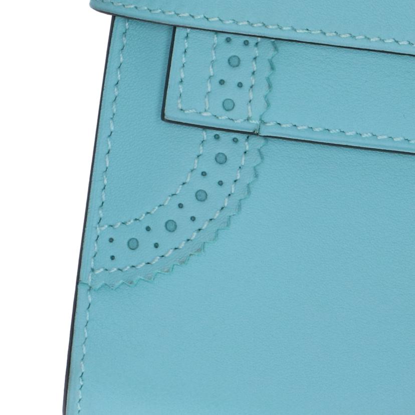 HERMES エルメス/ケリーウオレット・ギリーズ スイフト ブルーアトール/068964CK//T刻印/Aランク/75