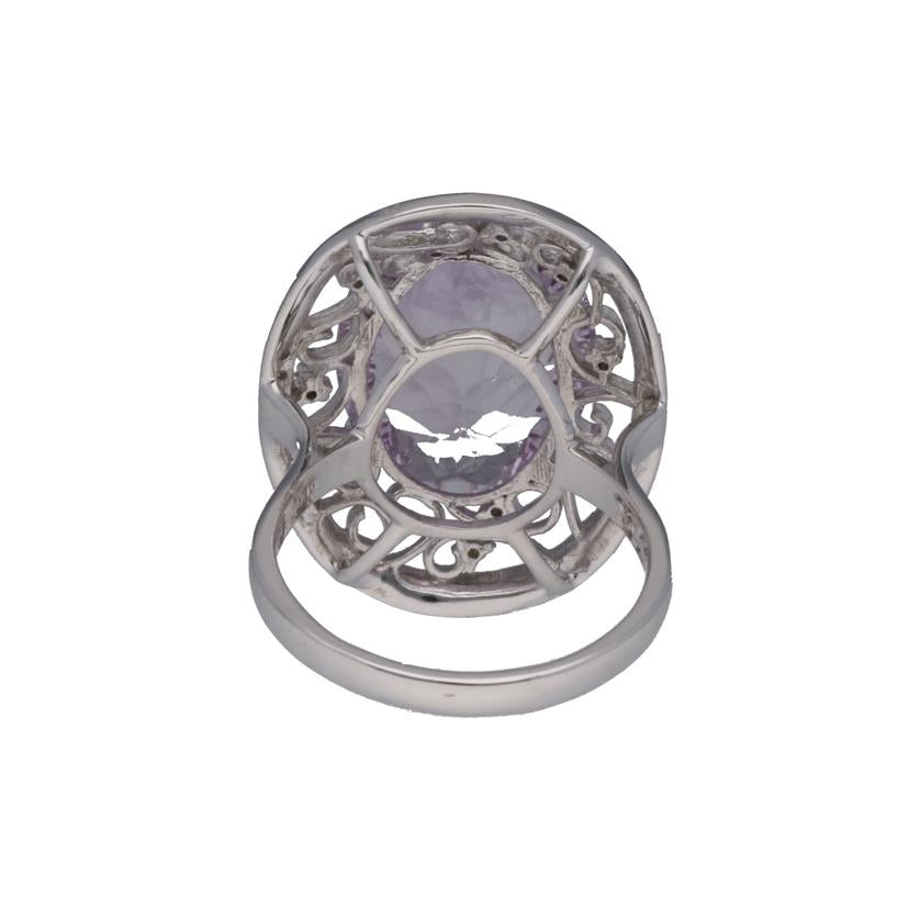 / ◎ K18WGアメジストダイヤリング 12.71/D0.10ct//Aランク/75