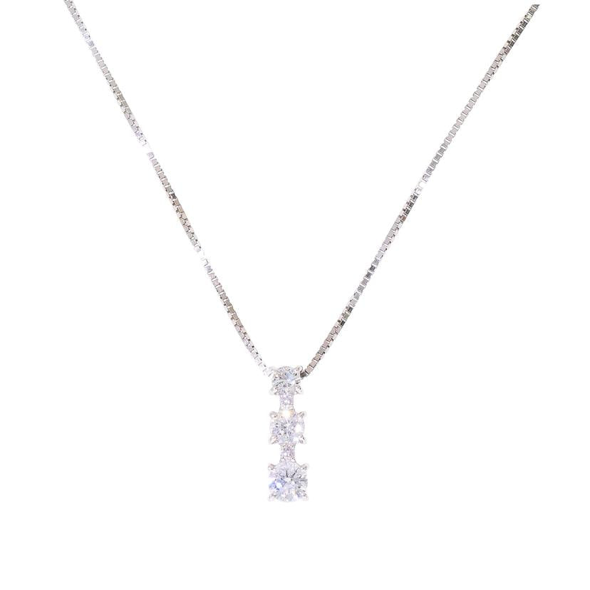 / K14ダイヤネックレス0.50ct//Aランク/78