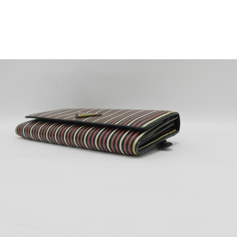 PRADA プラダ パスケース付 レディース/二つ折り長財布/ピンクストライプ/1M0506//42/ABランク/69