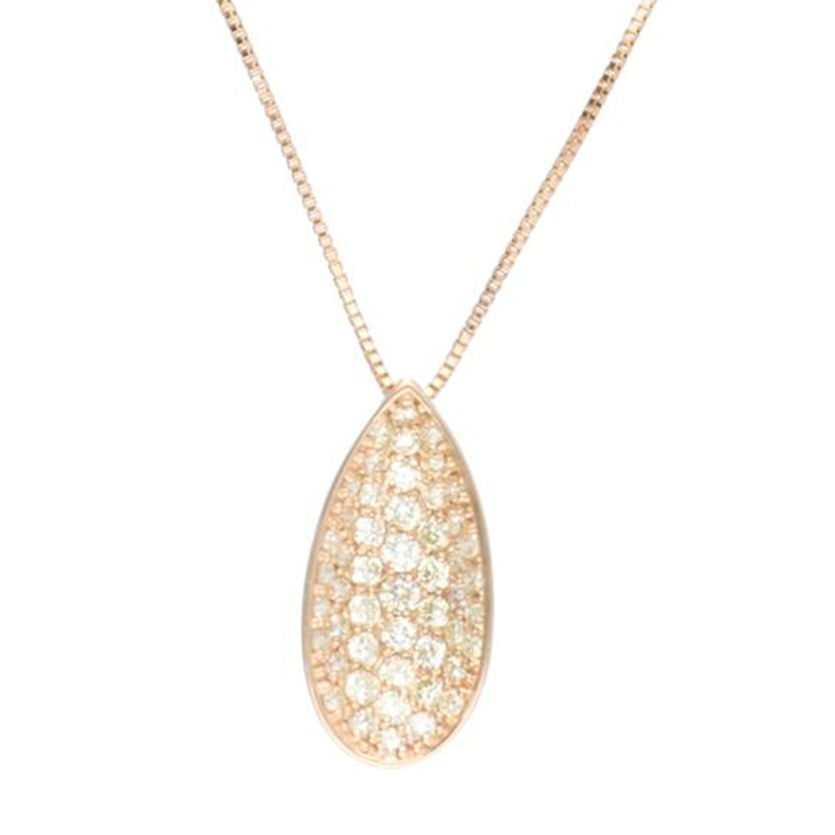 K18PG/K18PGダイヤネックレス 1.00/3.7//1.00/Aランク/75