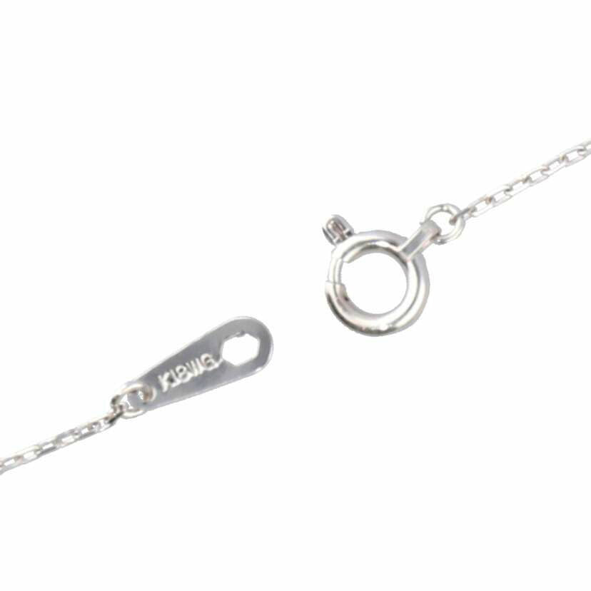 /K18WGリボンダイヤネックレス0.33//Aランク/75